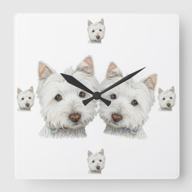 Westie Dogs Galore! Wall Clock (Front)