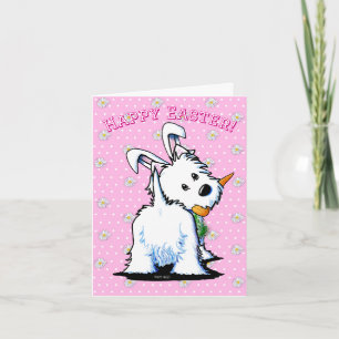 Westie Easter Bummy Card