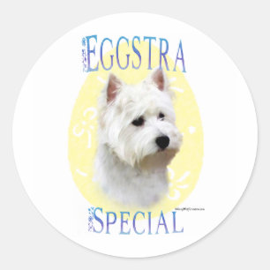 Westie Eggstra Special - Sticker
