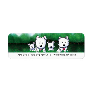 Westie Family  Return Address Label