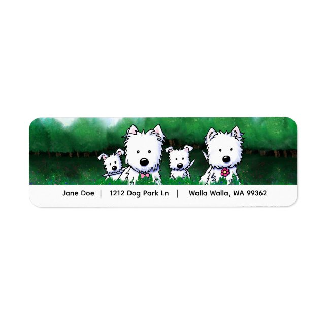 Westie Family  Return Address Label (Front)