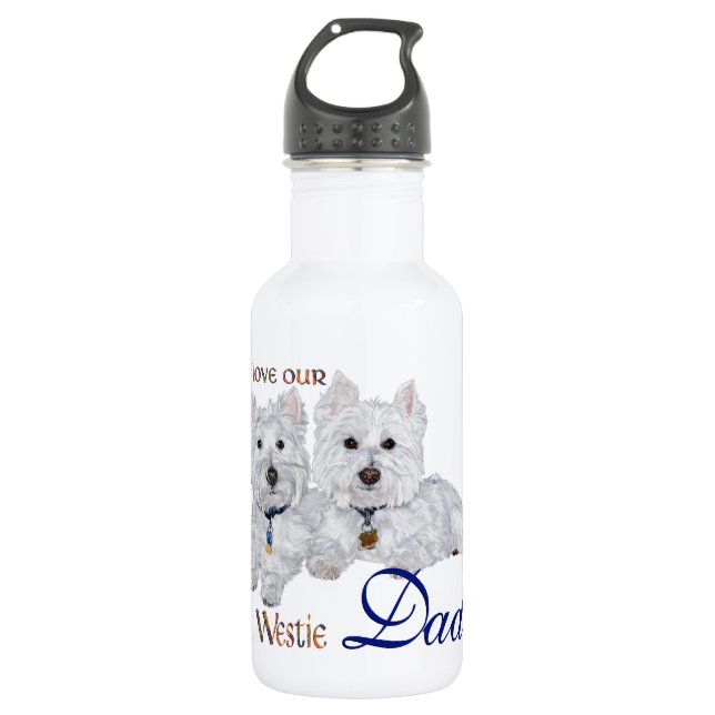 Westie Father's Day 532 Ml Water Bottle (Front)