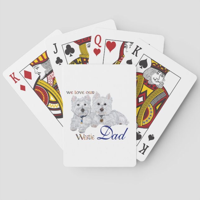 Westie Father's Day Playing Cards (Back)