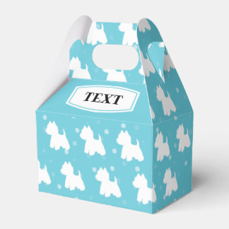 Westie Favor Box Blue Spots