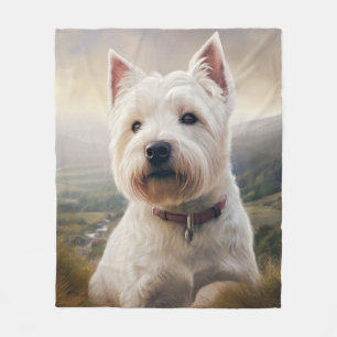 Westie Fleece Blanket