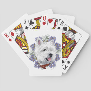 Westie Forget Me Not Playing Cards