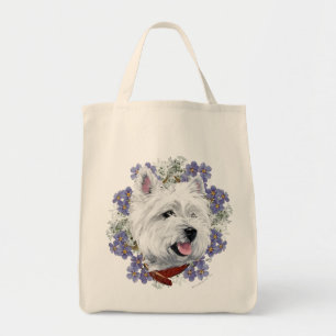 Westie Forget Me Not Tote Bag