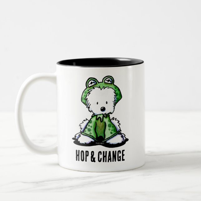 Westie Frog T-Shirt Two-Tone Coffee Mug (Left)