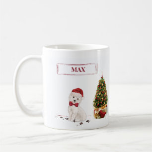 Westie Funny Christmas Dog with Tree Coffee Mug