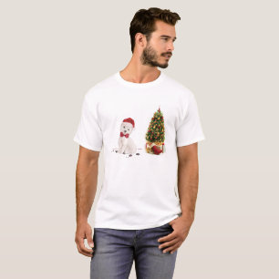 Westie Funny Christmas Dog with Tree T-Shirt