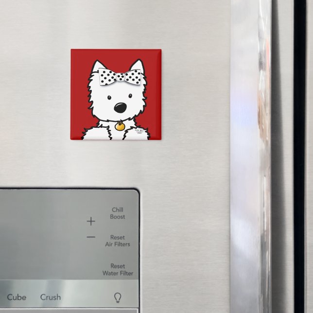 Westie Girl Magnet (In Situ (Fridge))