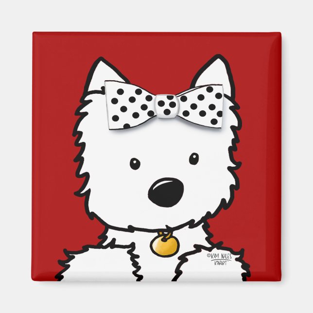 Westie Girl Magnet (Front)