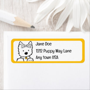 Westie Girl Return Address Label