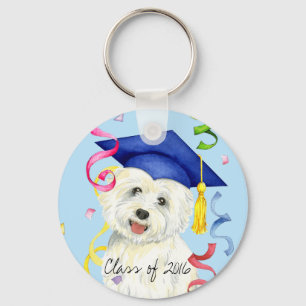Westie Graduate Key Ring