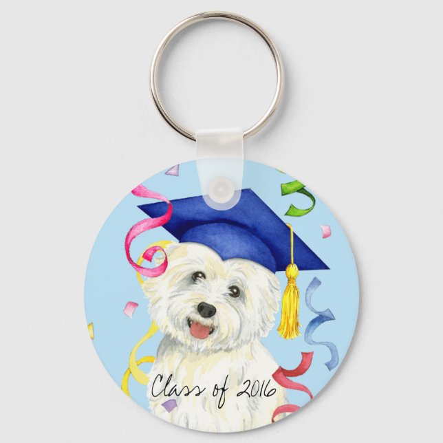 Westie Graduate Key Ring (Front)