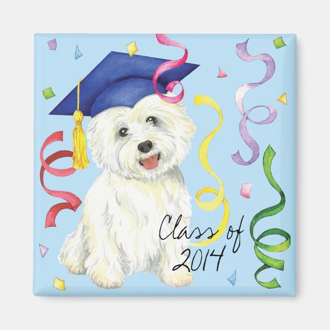 Westie Graduate Magnet (Front)