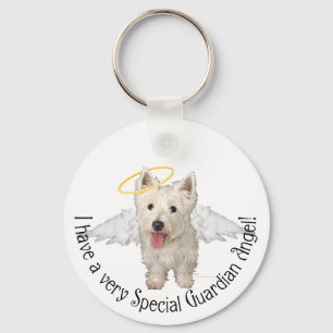 Westie Guardian Angels Key Ring