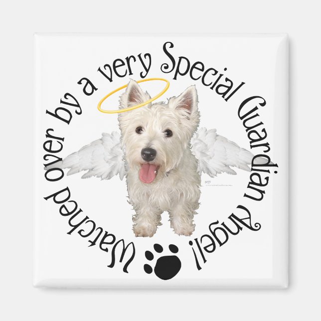 Westie Guardian Angels Magnet (Front)
