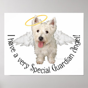 Westie Guardian Angels Poster