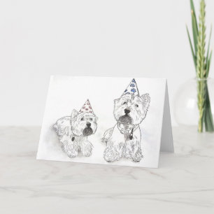 Westie Happy Birthday Card