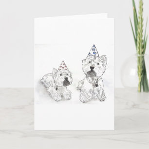 Westie Happy Birthday Card