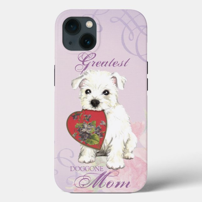 Westie Heart Mum Case-Mate iPhone Case (Back)