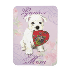 Westie Heart Mum Magnet