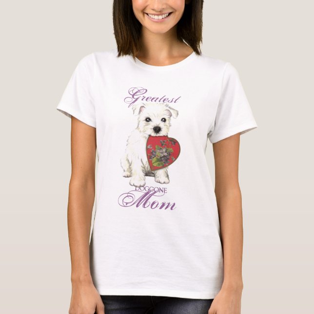 Westie Heart Mum T-Shirt (Front)