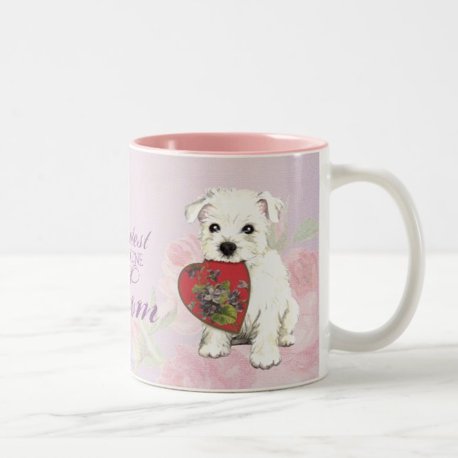 Westie Heart Mum Two-Tone Coffee Mug (Right)