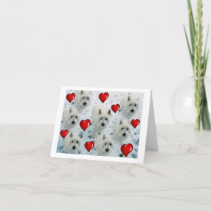 Westie Hearts notecard thankyou birthday etx.