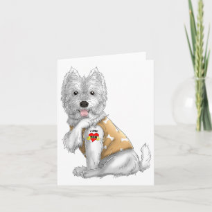 Westie I Love Mum Tattoo Dog Shirt Funny Mothers D Card