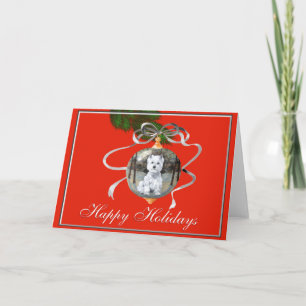 Westie in a Holiday Ornament Card