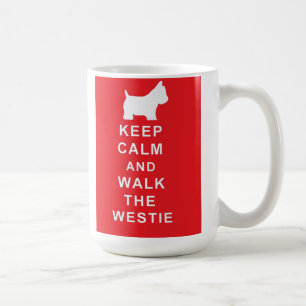 Westie Keep Calm and Walk the westie mug