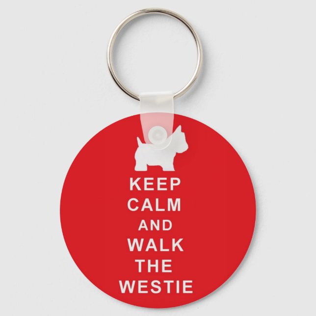 Westie keyring birthday christmas present (Front)