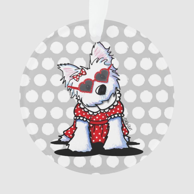 Westie Little Miss Hollywood Ornament (Front)