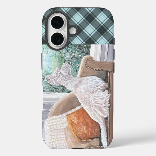 Westie Looking Out a Window Case-Mate iPhone Case (Back)