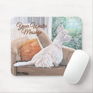 Westie Looking Out a Window Mouse Pad
