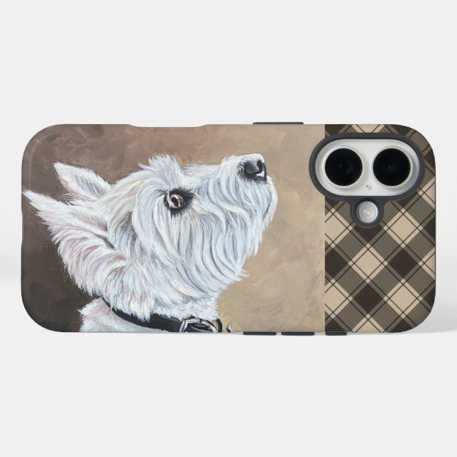 Westie Looking Up Profile B Case-Mate iPhone Case (Back (Horizontal))