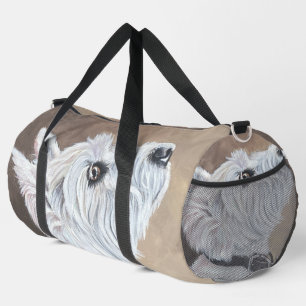 Westie Looking Up Profile B Duffle Bag