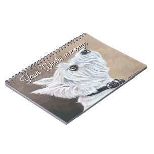 Westie Looking Up Profile B Notebook