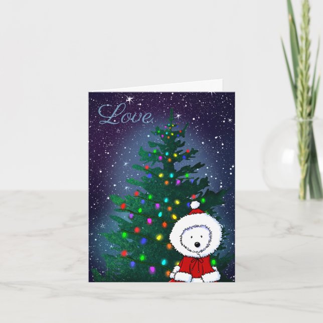 Westie Love Christmas  Holiday Card (Front)