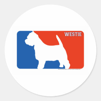 Westie Major League Dog Sticker