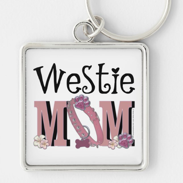 Westie MOM Key Ring (Front)