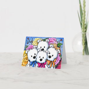 Westie Mother's Day Bouquet II Card