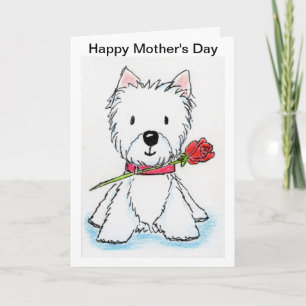 Westie Mother's Day card mum nana mummy