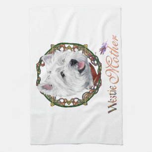 Westie Mother's Day Tea Towel