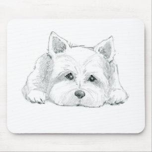 Westie mouse pad