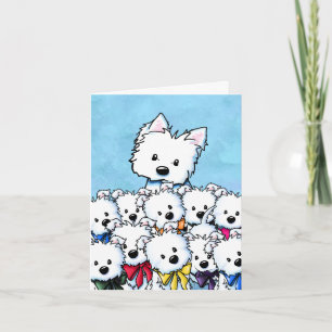 Westie Mum and Puppies Invitation