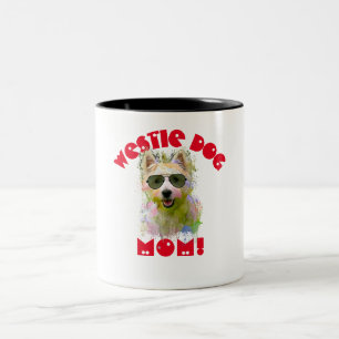 Westie Mum Dog Best Dog Mum Ever Two-Tone Coffee Mug