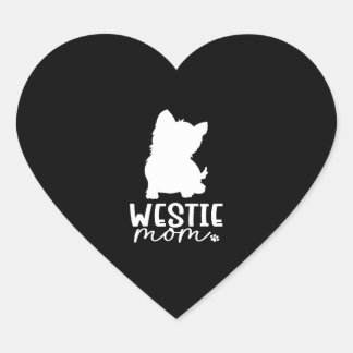 Westie Mum  Heart Sticker